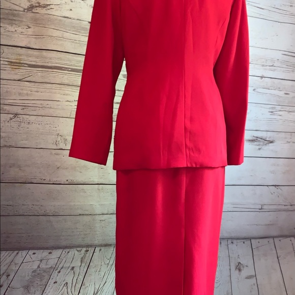 Tally Taylor Red Skirt Suit Set vintage Paris Rome 8 - Picture 6 of 6